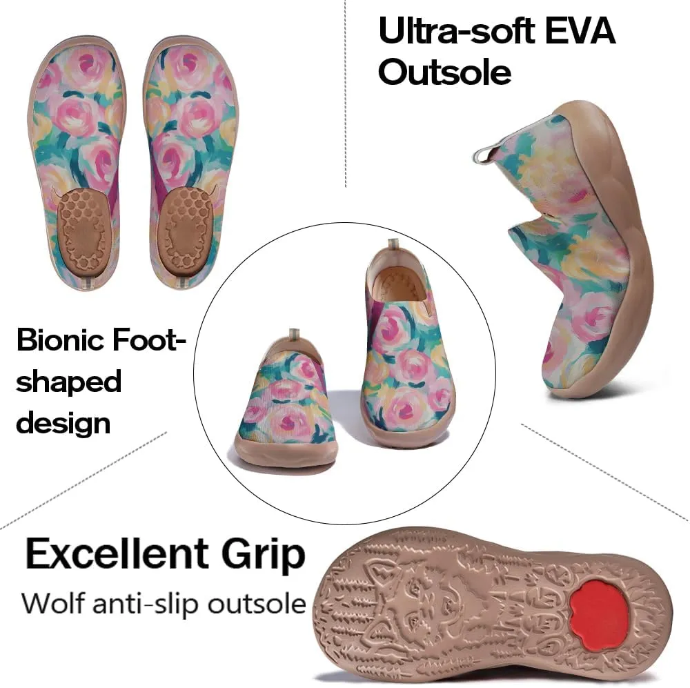Women's Art Illustration Slip-on Shoes Colourful Casual Loafers Lightweight Comfortable Travel Footwear