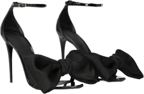 Women's Bow High Sandals Round Open Toe Stiletto High Heels Sexy Wedding Party Strappy Heels Sandals