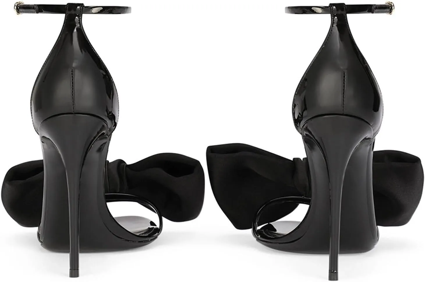 Women's Bow High Sandals Round Open Toe Stiletto High Heels Sexy Wedding Party Strappy Heels Sandals