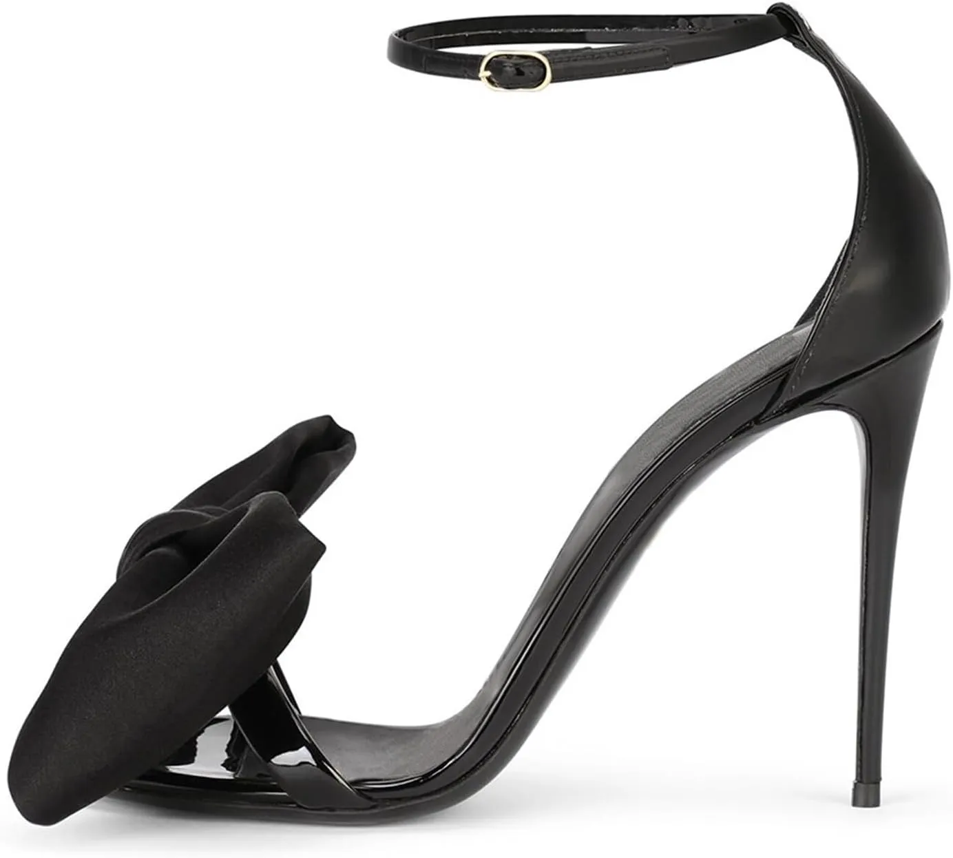 Women's Bow High Sandals Round Open Toe Stiletto High Heels Sexy Wedding Party Strappy Heels Sandals