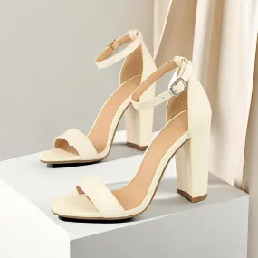 Women's High Chunky Heel Buckle Ankle Strap Sandals Chunky Block High Heel Sexy Dress Formal Party Sandal Women's High Chunky Heel Buckle Ankle Strap Sandals Chunky Block High Heel Sexy Dress Formal Party Sandal