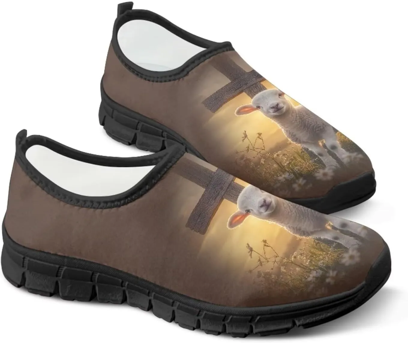 Women's Slip On Loafers Casual Cut Arch Support Walking Shoes Breathable Lightweight Sports Workout Footwear