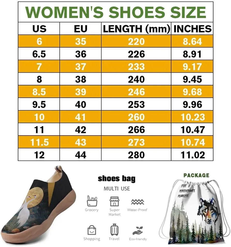 Women's Unique Art Slip-On Shoes Illustrations Casual Loafers Lightweight Comfortable Travel Footwear